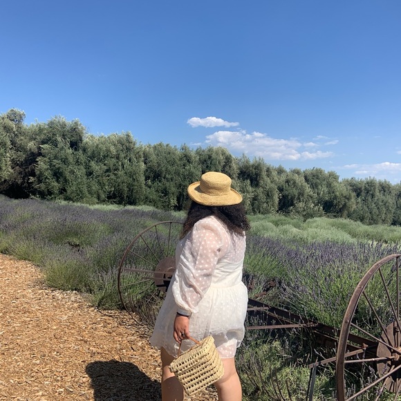 Sheer ivory polka dot dress - Picture 6 of 8